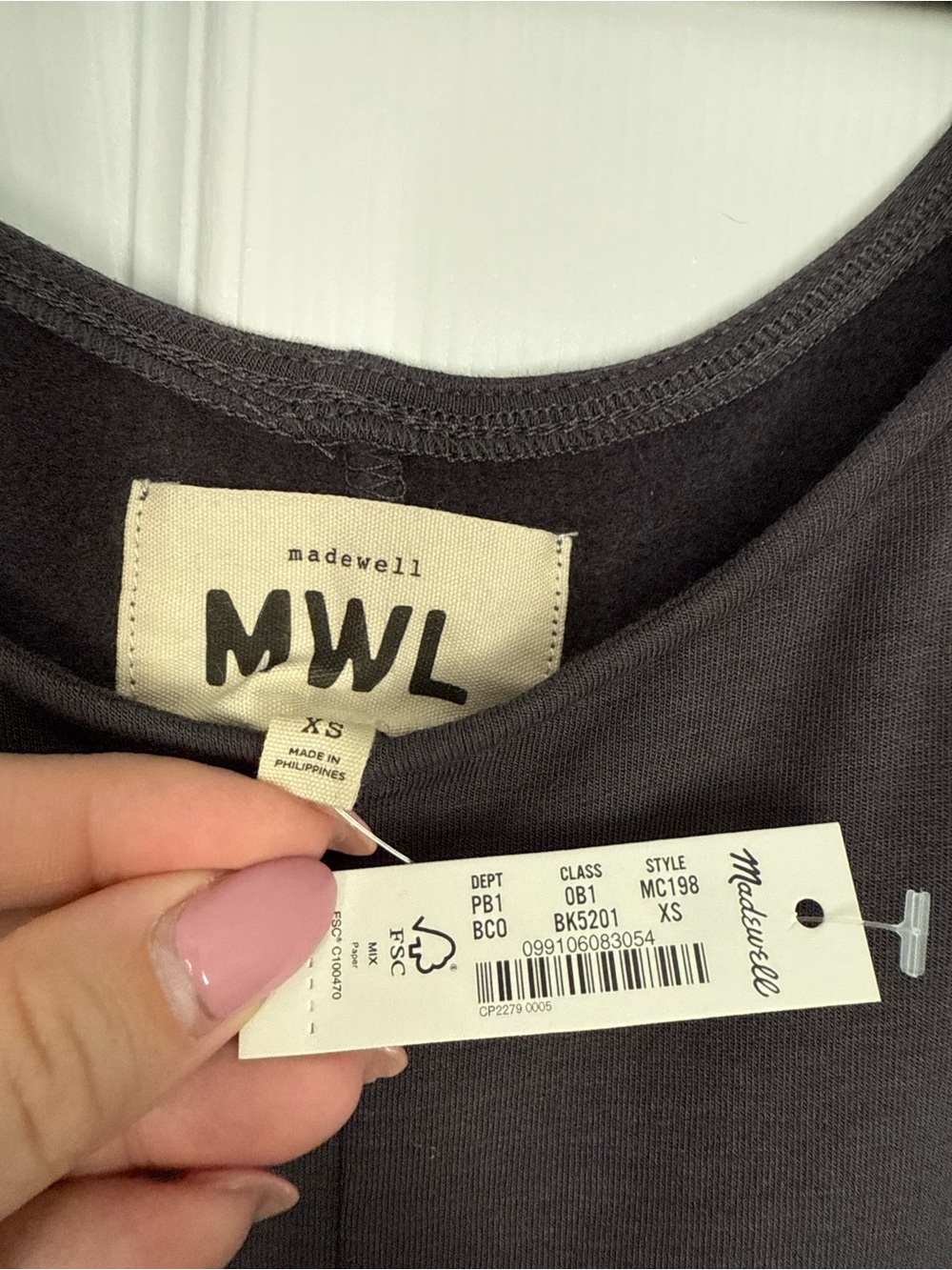 Madewell Superbrushed Pull-On Jumpsuit in color brushed coal- size Xs - Picture 7 of 7